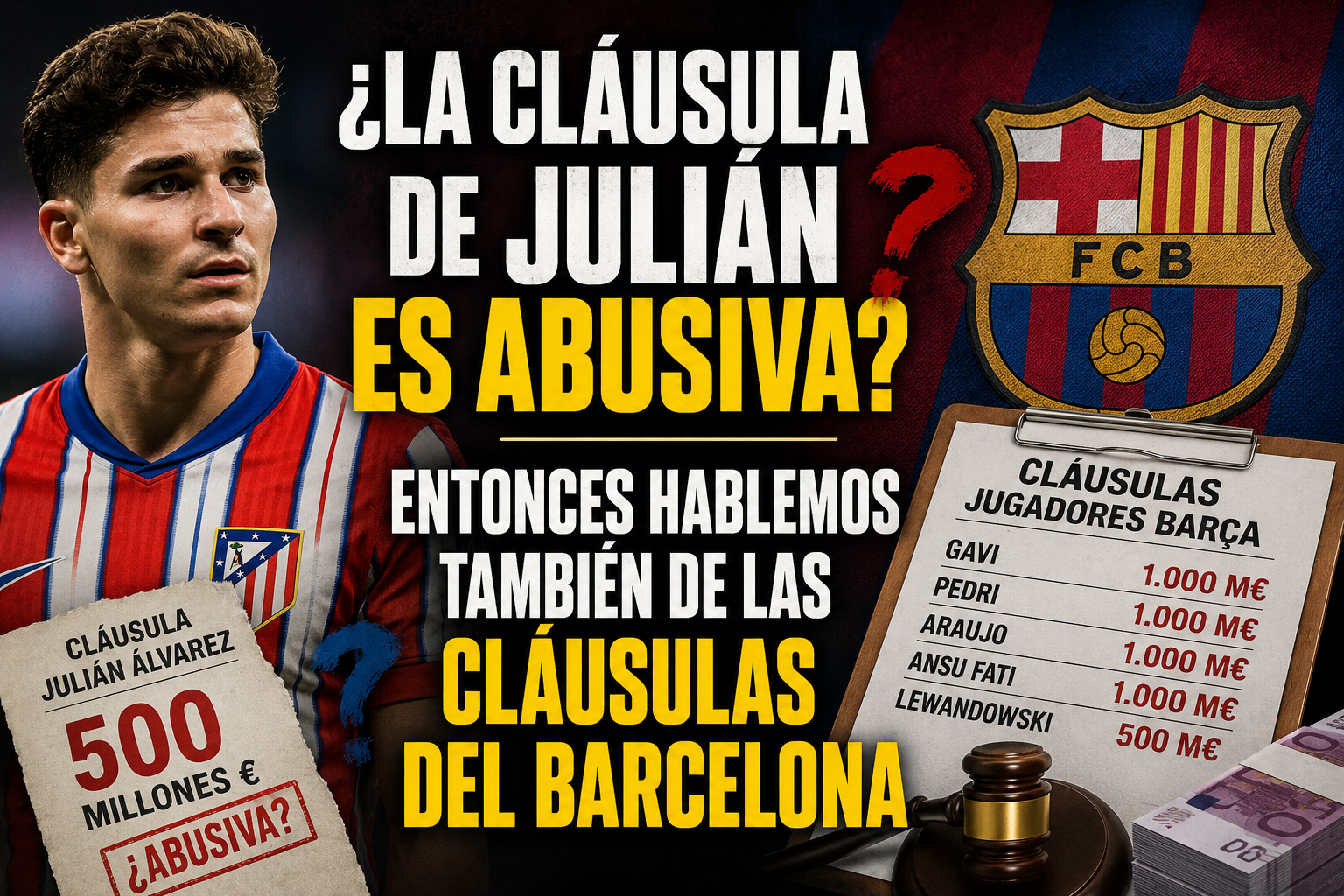 ¿La cláusula de Julián es abusiva? Entonces hablemos también de las cláusulas del Barcelona