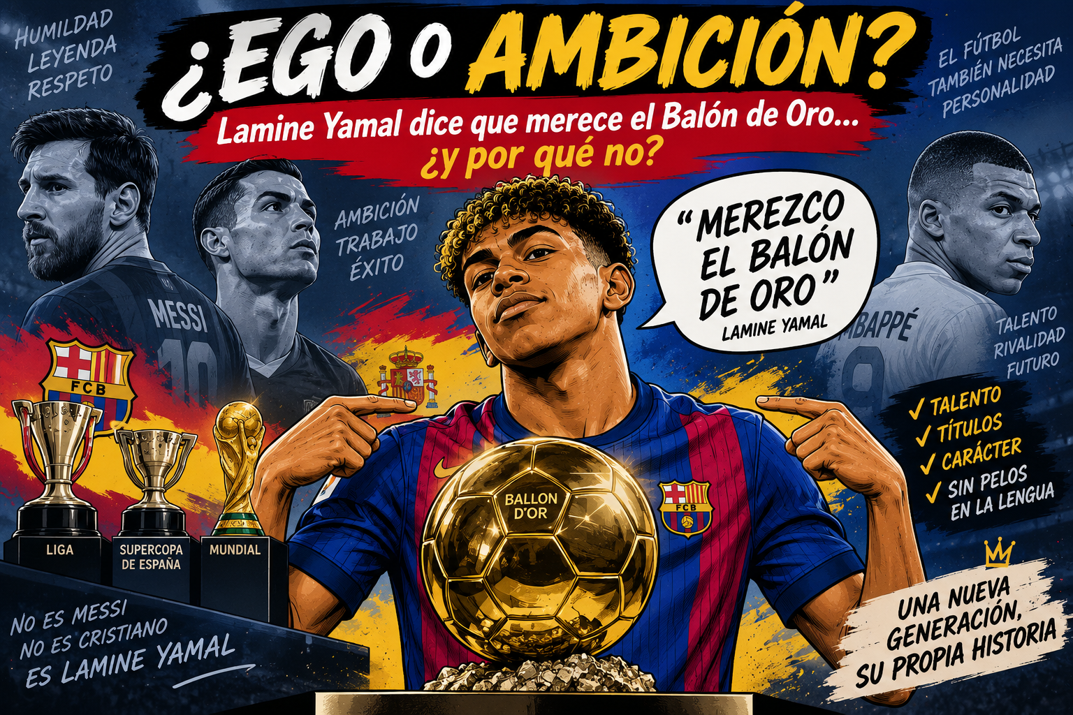 ¿Ego o ambición? Lamine Yamal dice que merece el Balón de Oro… ¿y por qué no?
