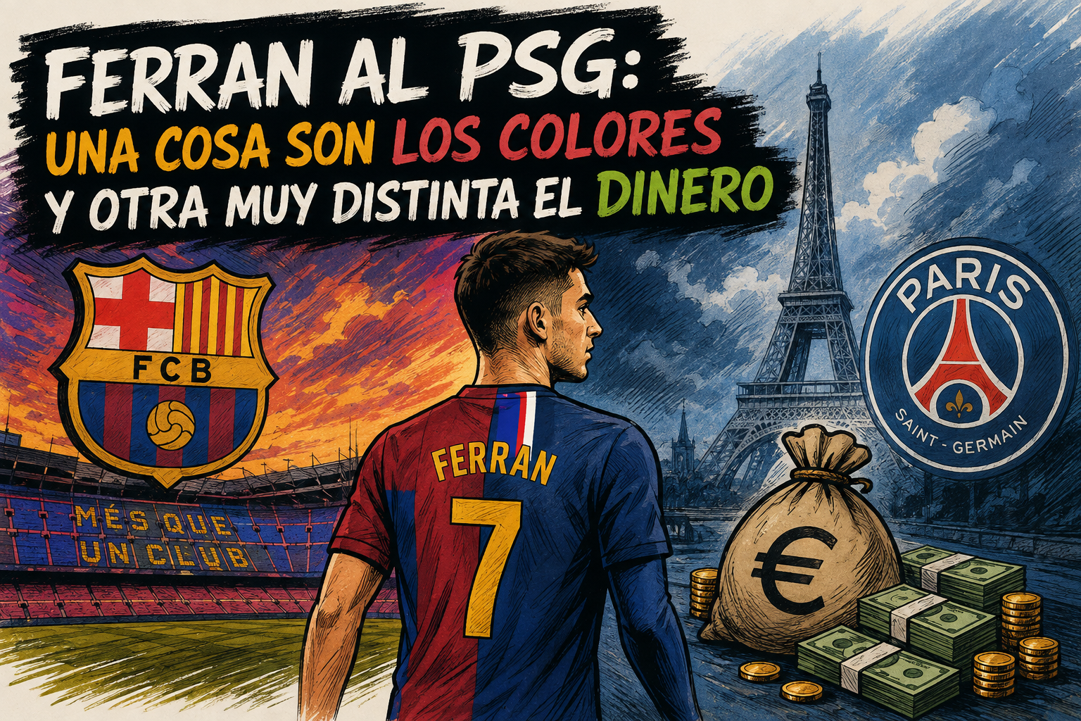 Ferran al PSG: una cosa son los colores y otra muy distinta el dinero
