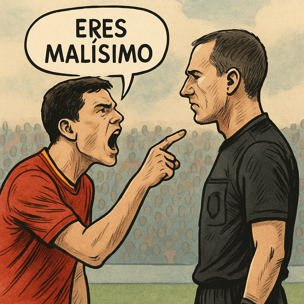 ¿»Eres malísimo» justifica una roja? Cuando el reglamento depende del escudo
