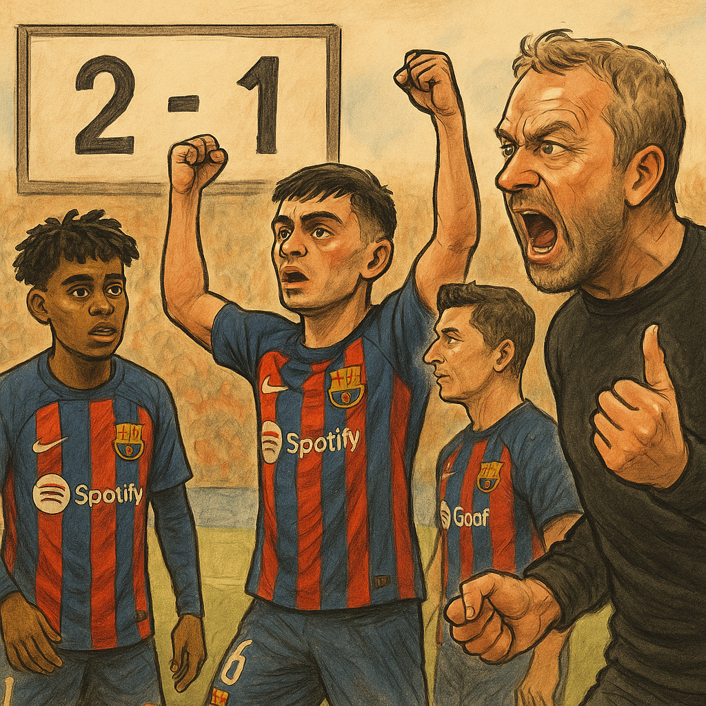 Barcelona vs Girona : Victoria con tensión, el regreso de Lamine y la expulsión de Flick