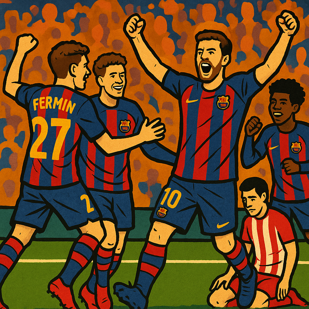 Barcelona arrasa 6-1 con hat-trick de Fermín y doblete de Rashford