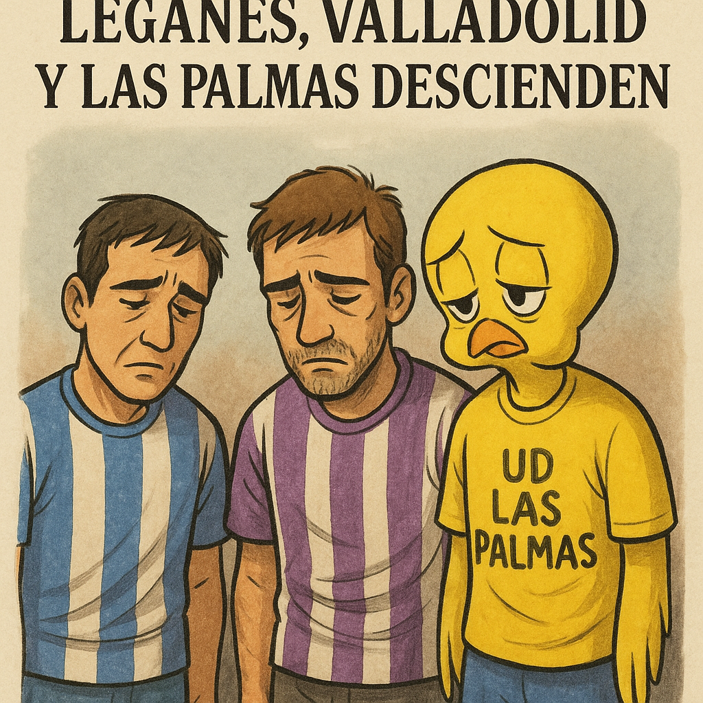 Adiós a Primera: Leganés, Valladolid y Las Palmas Descienden