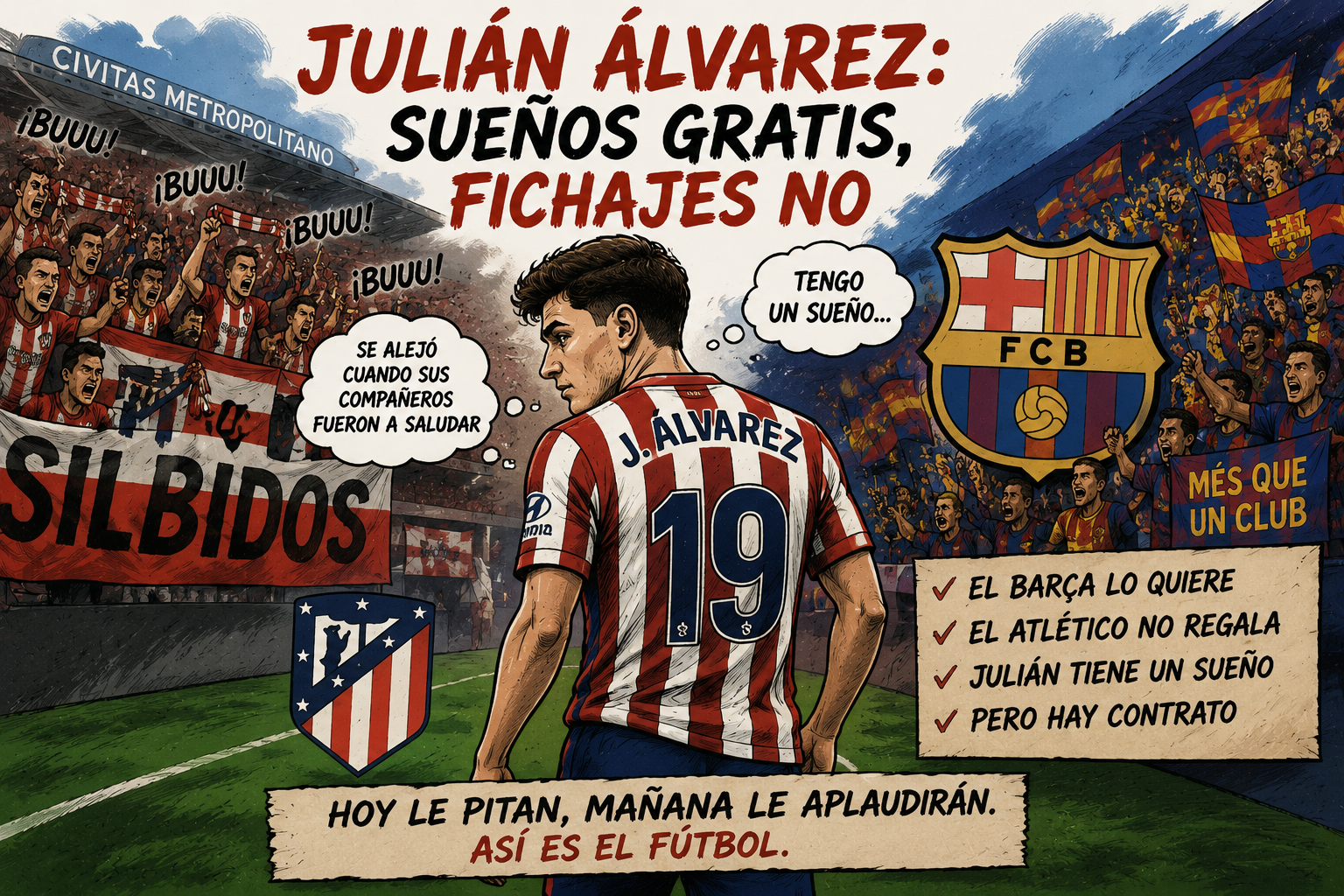 Julián Álvarez y el Barça: los sueños son gratis, los fichajes no
