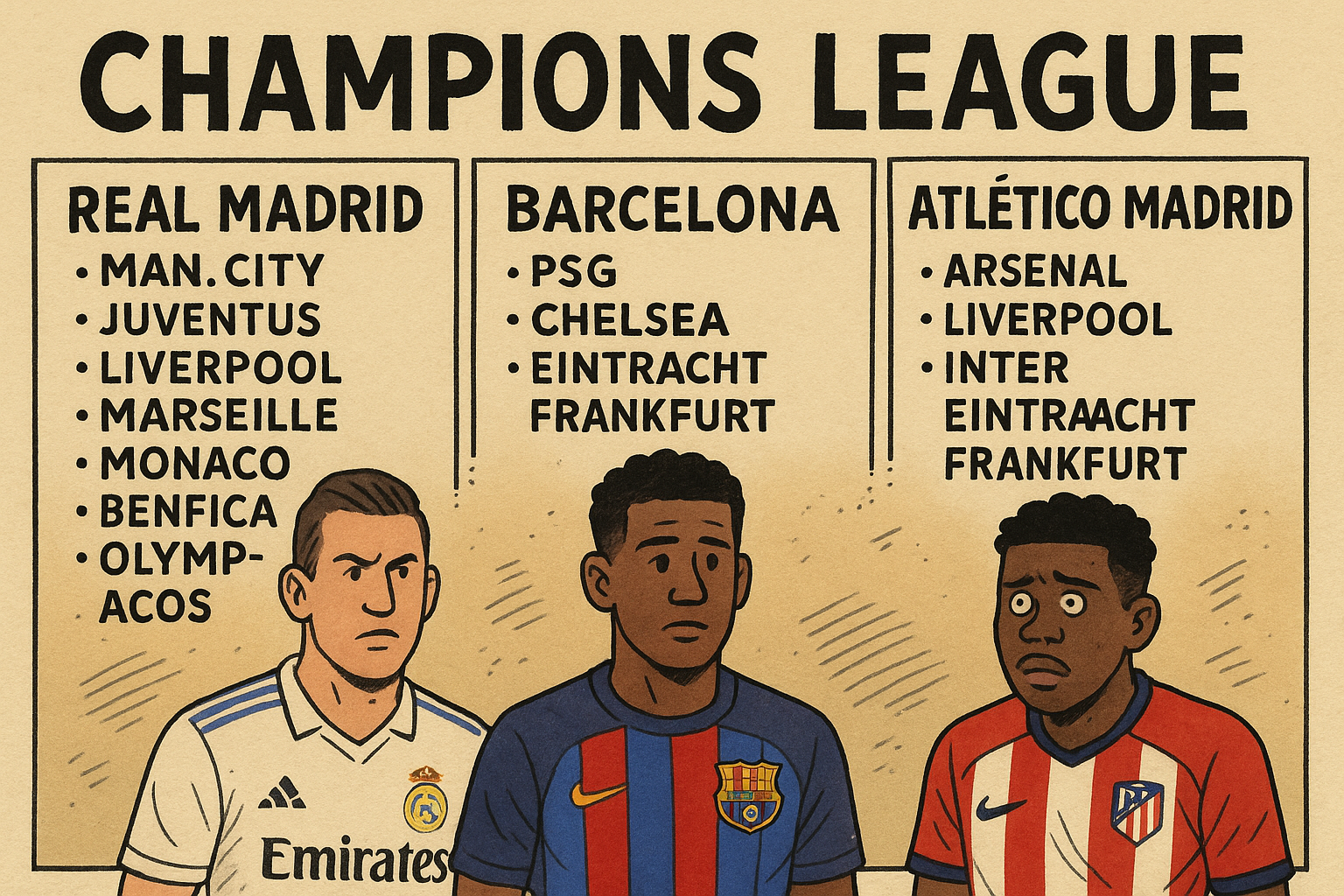 Champions League 2025–26: Real Madrid, Barça y Atleti ante su mayor reto europeo