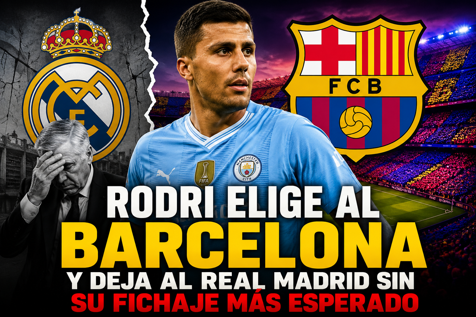 Rodri elige al Barcelona y deja al Real Madrid sin su fichaje más esperado