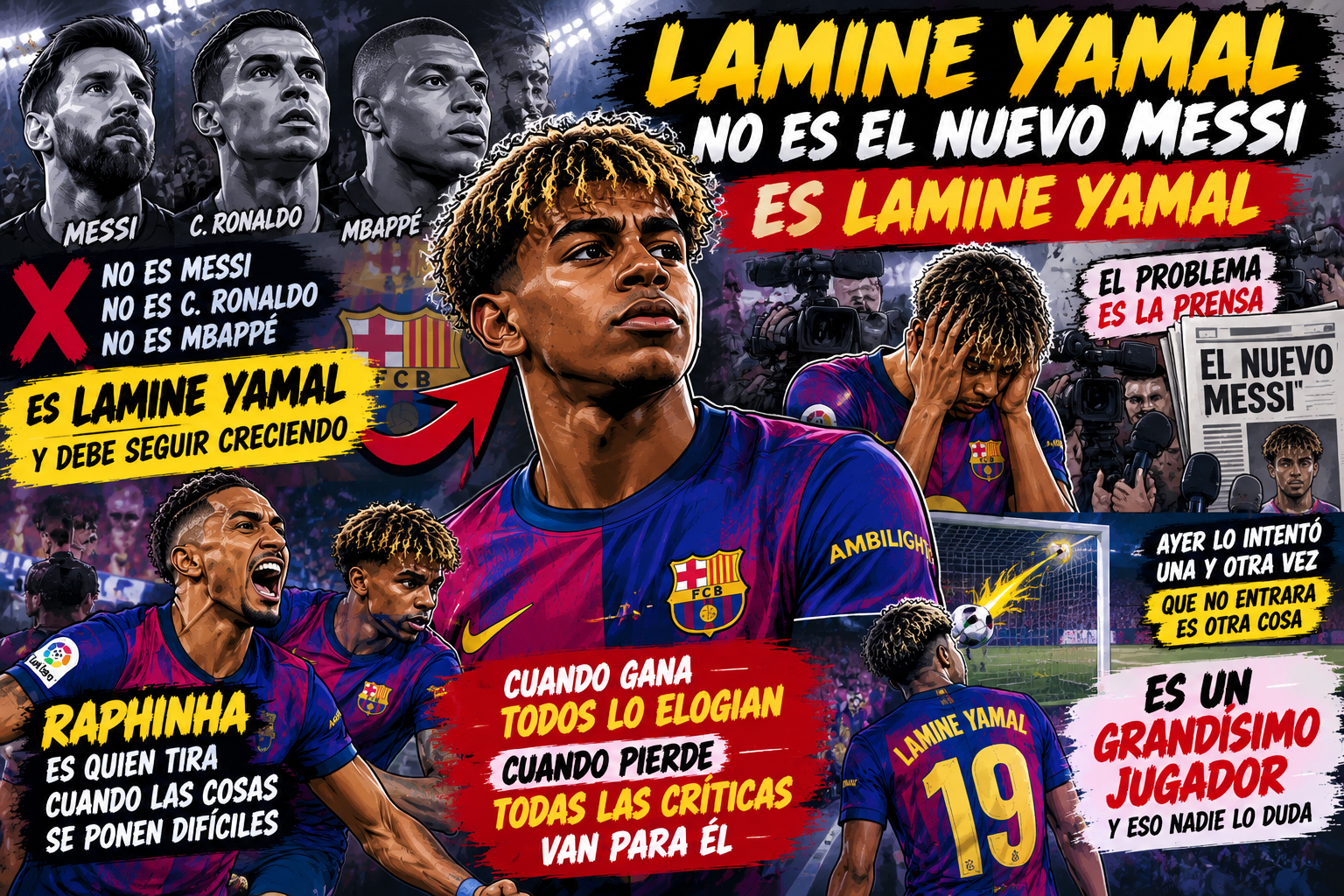 La prensa creó al nuevo Messi y ahora castiga a Lamine Yamal por no serlo