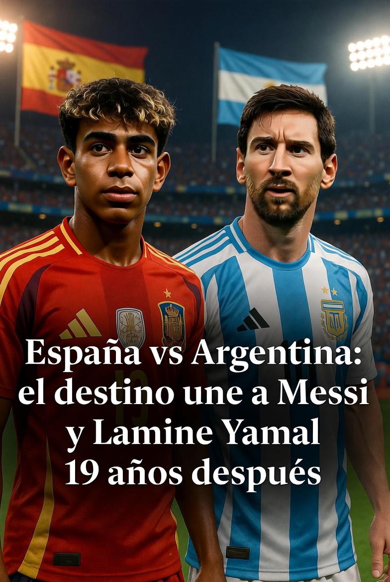 España vs Argentina: el destino une a Messi y Lamine Yamal 19 años después