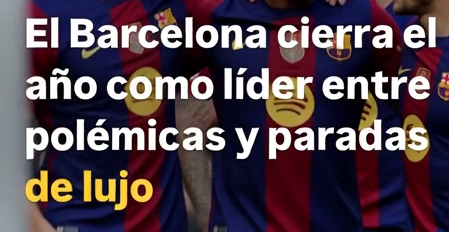 El Barcelona cierra el año como líder entre polémicas y paradas de lujo